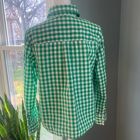 BODEN Green Gingham Button-Up Shirt - Picture 9 of 10